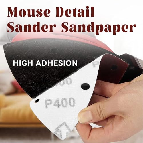 60 Pcs 400 Grit Mouse Sandpaper, Aluminum Oxide Mouse Sanding Pads - size: 400 Grit