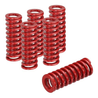 HARFINGTON 6pcs Die Spring 3/8" OD x 1" Free Length SMH1004, Red - size: 3/8" OD x 1" Free Length