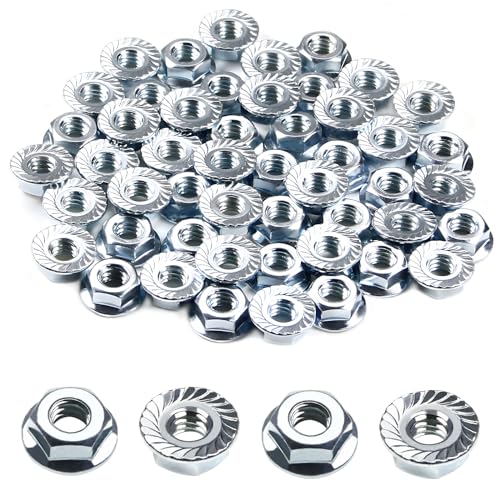 1/4-20 Serrated Flange Hex Nuts 1/4" Hardware Nuts for Car Front Grill - size: 1/4"-20