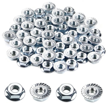1/4-20 Serrated Flange Hex Nuts 1/4" Hardware Nuts for Car Front Grill - size: 1/4"-20
