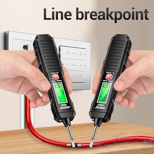 ST181 Clamp Meter with VD807 Non Contact Voltage Tester Measures AC Current, AC/DC Voltage,Capacitance, Resistance, Diodes, Continuity Frequency Backlight Electrican Tools,Pocket-Sized Pen Test