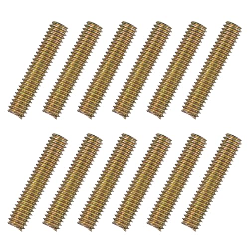 uxcell 12pcs Fully Threaded Rods 5/16x1-1/2 All Thread Studs Long Threaded Screw Carbon Steel for Furniture Garden Railing Mounting Assembly Fastening Frame Connection Colorful Zinc - size: 5/16x1-1/2"