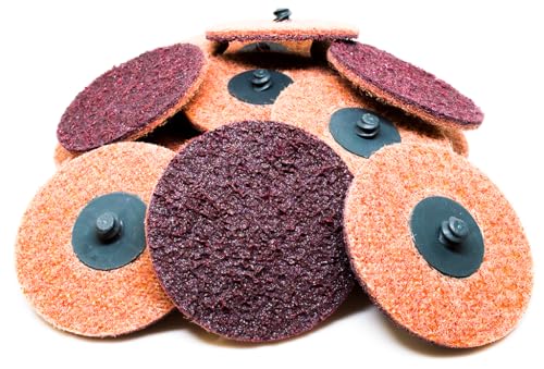 Benchmark Abrasives 3 Inch Sanding Discs Quick Change Nylon Surface Conditioning Discs, Drill & Die Grinder Sanding Disc Rust Remover for Metal Paint Stripper & Removal, Polishing - (25 Pack)(Medium) - style: Medium