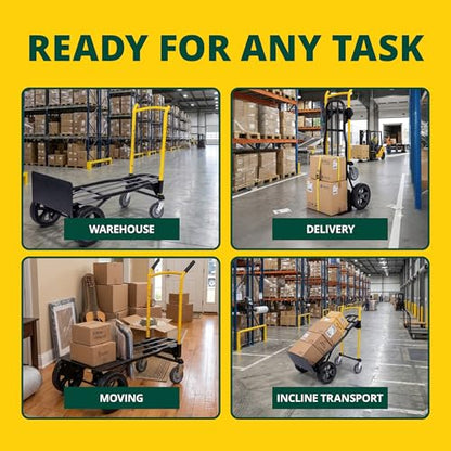 Harper Trucks JDCSC0335PC Kwik Shift 5-in-1 Hand Truck, 1000 lb