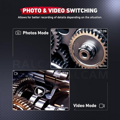 Ralcam Two-Way Articulating Borescope with Light, Slim Probe - style: 8.5mm Lens-10.0ft Semi-Rigid Cable