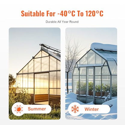 VEVOR 12 Pack Polycarbonate Greenhouse Panels, 2' X 4' X 0.24'' Roof Panels Sheets, Waterproof UV Protected Corrugated Plastic Roofing, Impact Resistance Clear Roofing Sheets for Greenhouse/Garden - size: 12PCS / 4FT * 2FT * 0.24IN