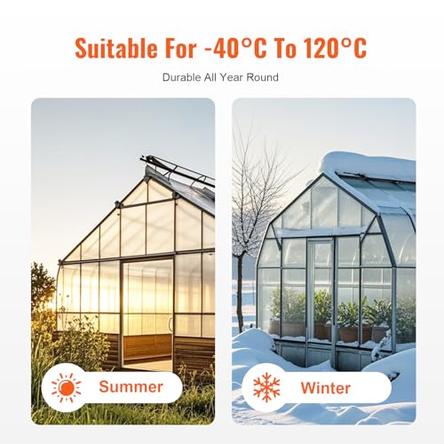 VEVOR 24 Pack Polycarbonate Greenhouse Panels, 2' X 4' X 0.16'' Roof Panels Sheets, Waterproof UV Protected Corrugated Plastic Roofing, Impact Resistance Clear Roofing Sheets for Greenhouse/Garden - size: 24PCS / 4FT * 2FT * 0.16IN