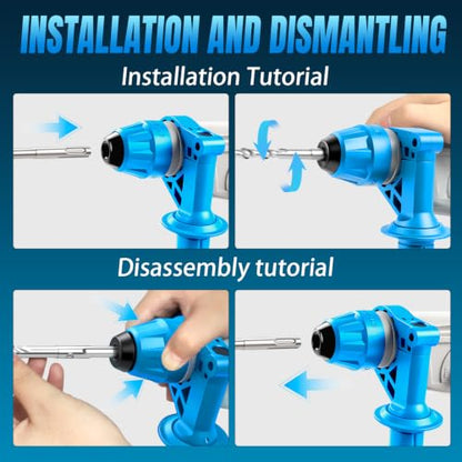 800W Rotary Hammer Drill, 1-1/8 Inch SDS-Plus Corded