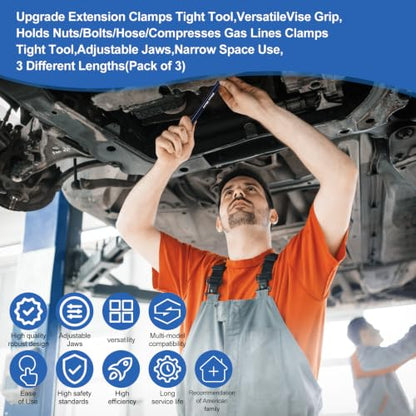 Upgrade Extension Clamps Tight Tool, Versatile Vise Grip, Narrow Space Use