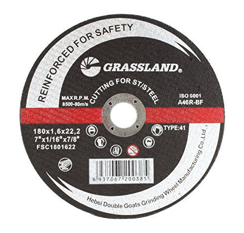 Thin Cutting Disc, Stainless Steel Freehand Cut-Off Wheel - Flat - 7" x 1/16" x 7/8" - T41 - (10 Pack) - style: Flat - T41