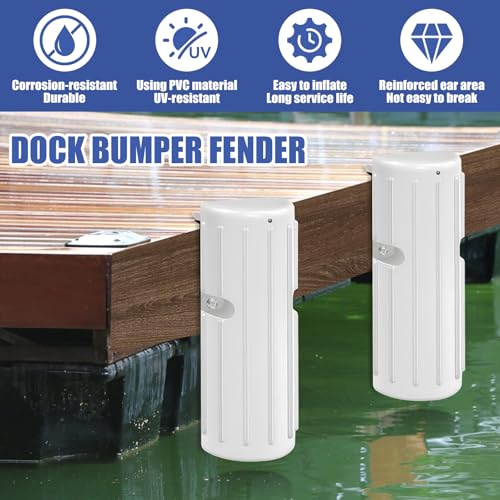 Dock Bumper Fender, Inflatable Protection - Heavy Duty Boat Dock Bumpers, Protect Docks & Ships from Damage Caused collisions - color: 3 Pack-White