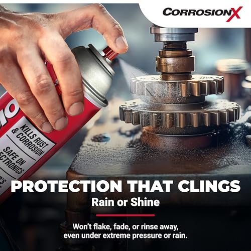 CorrosionX Rust Inhibitor, Industrial-Strength Dielectric Corrosion Prevention, Lubricant & Penetrant for Marine, Automotive, Electronics & RV Use, Protects Bolts, Cables, Engines, 16oz Trigger Spray - size: 16oz Trigger Spray