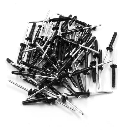 Jiozermi Aluminum Tri-Fold Rivets, 5/32" x 1", Black - color: Black, size: 5/32" x 1"
