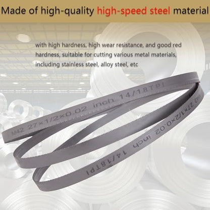 27 Inch Bandsaw Blades 14/18 TPI for DeWalt DCS377, Milwaukee Portable Band Saw Blade - 3 Pack - size: 14/18 TPI