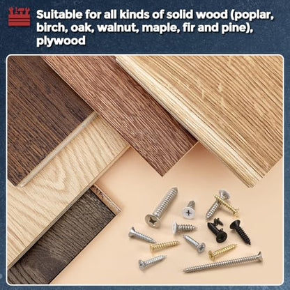 50pcs Phillips Wood Screws #8x1 304 Stainless Steel Brown Head - color: Brown Head, size: #8x1"