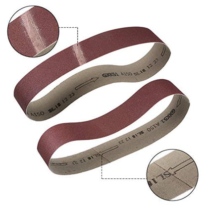 uxcell 2 x 27 Inch Sanding Belt 150 Grit Sand Belts for Belt Sander 5pcs - style: 150 Grit