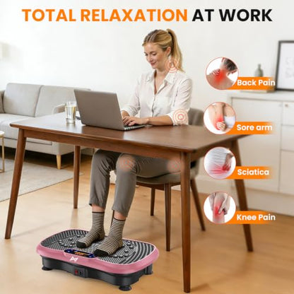 AXV Vibration Plate Exercise Machine Fitness Platform Body Vibrating Board - color: SLIM.PINK