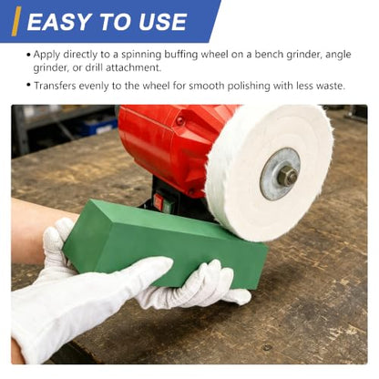 SCOTTCHEN Heavy-Duty Buffing Polishing Compound 5.25 lbs.Kit-3 Pack - size: 84 Oz. - Green Fine/White Medium/Red Coarse