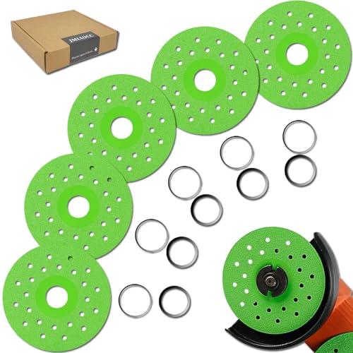 5Pcs Premium 4.5 Inch Diamond Cutting Disc for Angle Grinder - Ultra-Thin, Chip-Free, and Versatile for Tile, Marble, and Glass Cutting
