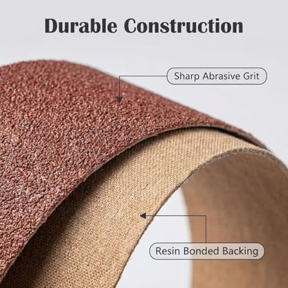 24 Pack 1 x 30 Inch Aluminum Oxide Sanding Belts - size: 1*30