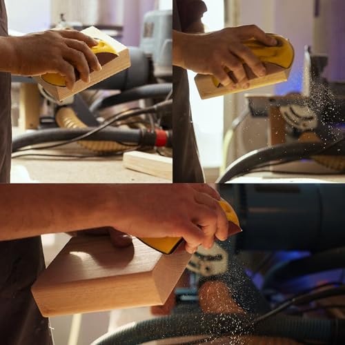 50pcs Sandpaper 8 Hole 5 inch Sanding Discs Hook and Loop 60/180/240/400/800/1200/2500/4000/7000/10000 Grits with Hand Sander for Automotive Metal Polishing