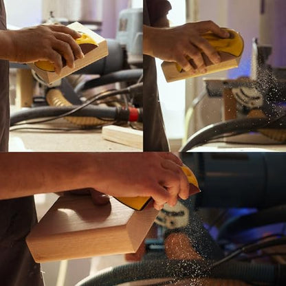 50pcs Sandpaper 8 Hole 5 inch Sanding Discs Hook and Loop 60/180/240/400/800/1200/2500/4000/7000/10000 Grits with Hand Sander for Automotive Metal Polishing