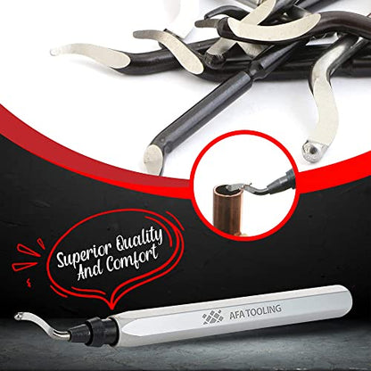 AFA Tooling BK3010 Deburring Tool, Silver CNC Anodized Aluminum Handle - style: 11 BK3010 Blades