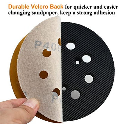 5-Inch 8-Hole Hook and Loop Sanding Discs 400-Grit, 50-Pack