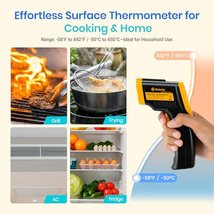 Etekcity Infrared Thermometer Laser Temperature Gun 774 - color: Light Yellow, style: Classic