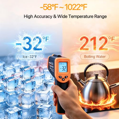 Grilling Infrared Thermometer Gun for Cooking, Pizza Oven Thermometer