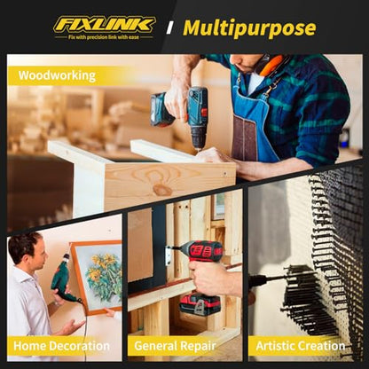 240PCS Wood Screws Assortment Kit, FIXLINK Zinc Coated Flat Head Screws Set - color: Yellow Zinc