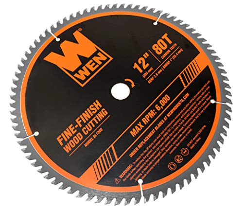 WEN BL1280 12-Inch 80-Tooth Fine-Finish Professional Woodworking Saw Blade for Miter Saws and Table Saws - style: Basic
