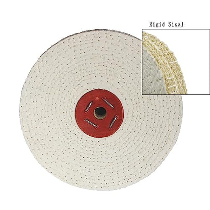 8" Extra Thick Rigid Sisal Buffing Wheel, 5/8" Arbor Hole - style: 8" Sisal Buffing Wheel