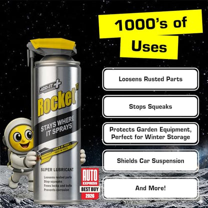 Multi-Use Lubricant Spray, 10 Fl Oz - Penetrating Oil & Anti-Corrosion for Rusty Bolts, Tools, Bikes & Garden Equipment, Water-Resistant Protective Coating - size: 10 fl oz (Pack of 1)