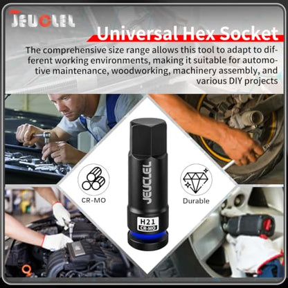 21mm Hex Impact Bit Socket, H21 1/2" Drive Allen Socket, Cr-Mo - size: 1PC | H21 21MM