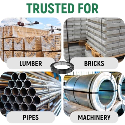 1/2" x 3080' Heavy-Duty Steel Strapping, Pallet of 6 Coils, 0.020" Thick, 1180 Lbs Break Strength, 16" x 3" Core - Pallet Metal Banding - Approved for UPS, Railroad Shipments - size: 6 Coils (Pallet)