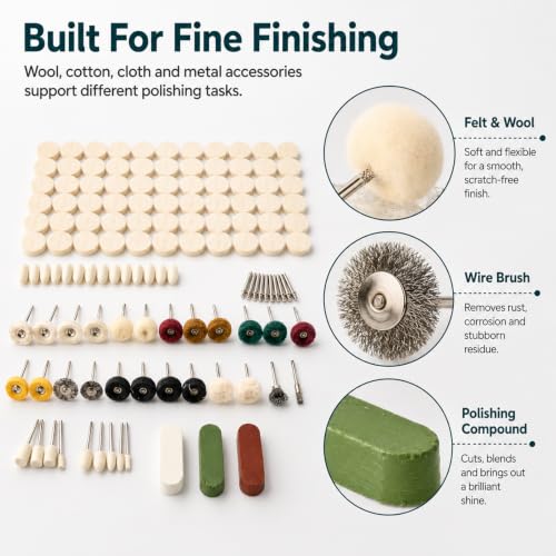 237PCS Polishing Buffing Wheel Kit Compatible with Dremel Rotary Tool