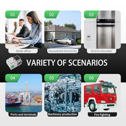 63Amp AC110V Automatic/Manual Transfer Switch 3P 50/60Hz, 3POLE 63A Mini ATS Solar Auto Dual Power Switch for Home, Din Rail Mounted Cn Automatic Changeover Fast Transfe for Rv, Lv Power