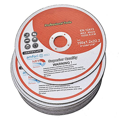 ALL-CARB 50 Pack 6 Inch x 0.045 Inch x 7/8 Inch Cutting Wheel Metal and Stainless Steel Cut Off Wheels Thin Metal Cutting Disc Fit for Angle Grinders - size: 6x0.045x7/8