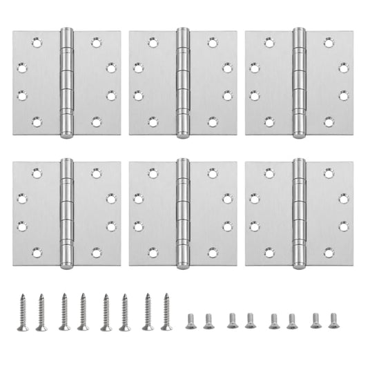 4.5 inch X 4.5 inch Silvery Heavy Duty Commercial Door Hinge - color: Silver, size: 4.5inch X 4.5inch
