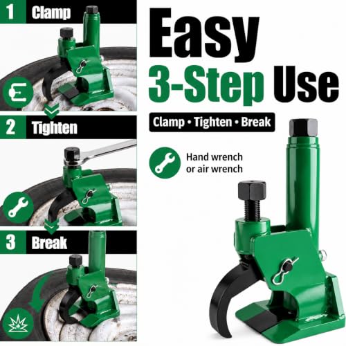 Manual Tire Bead Breaker, Adjustable Hammer Tires Changer Fit for 38 and 42 inches Tire Operation, ATV, Golf Cart, Tractors, Trucks, Heavy Duty Tires Repair (Green(Manual)) - color: Green(Manual)