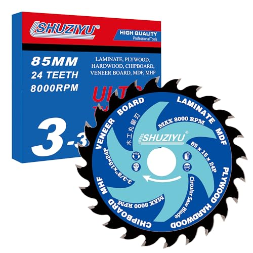 Super Thin Kerf 3-3/8"(85mm)-24T, Wood Working Mini Circular Saw Blade - size: 3-3/8"(85mm) 24T Wood