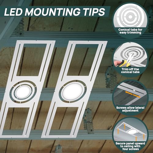 Sidasu 72 Pack New Construction Mounting Plate for 3, 4, 6" Recessed Lights - size: 72 Pack