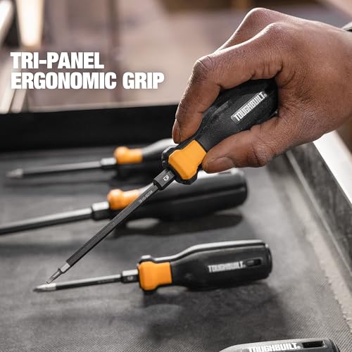ToughBuilt - 8-Piece Standard Screwdriver Set, Magnetic Tips, TB-H5S8-A