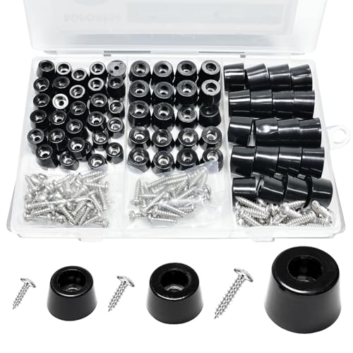 3 Size Rubber Feet for Cutting Board with Stainless Screws Assortment Kit - size: #100 pcs,3 size
