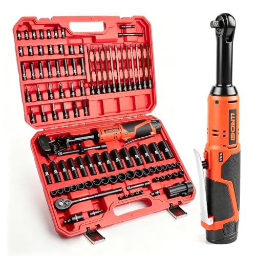 LLNDEI 3/8" Extended Reach Cordless Ratchet Set 102Pcs