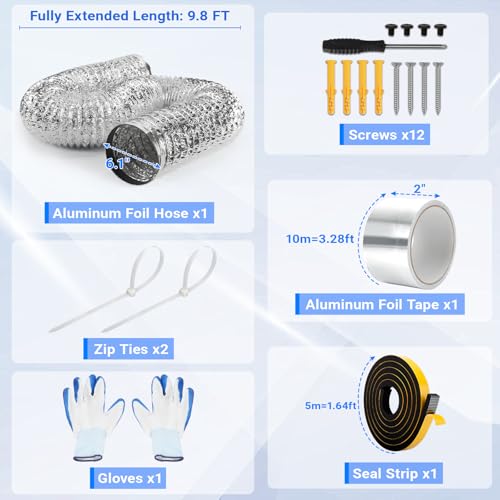 6 Inch Roof Vent Cap Kit with Damper, Stainless Steel
