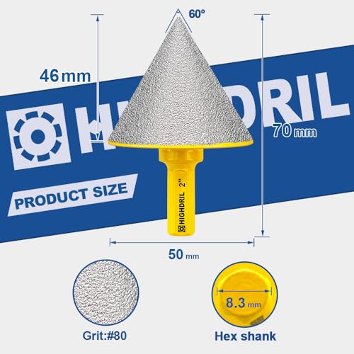 HIGHDRIL 11Pcs Diamond Hole Saw Kit for Tile Porcelain Ceramic Granite - size: Shank Set5