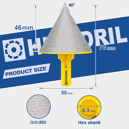HIGHDRIL 11Pcs Diamond Hole Saw Kit for Tile Porcelain Ceramic Granite - size: Shank Set5