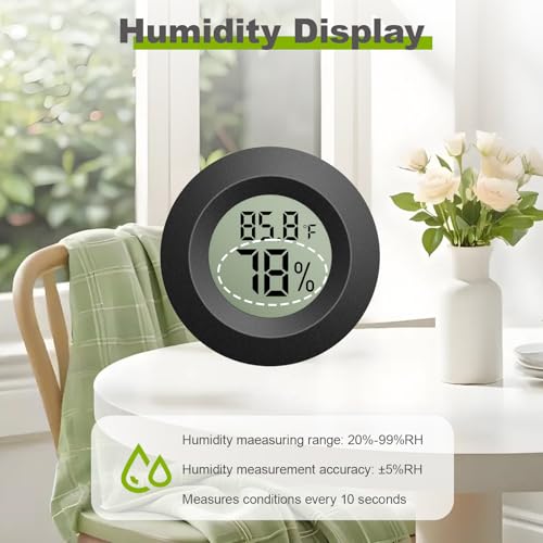 4-Pack Mini Hygrometer Thermometer, Indoor Temperature Humidity Monitor
